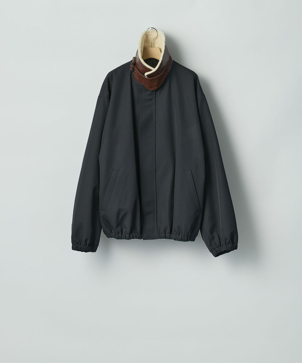 ssstein / シュタイン】MOUTON COLLAR PADDED JACKET - DARK NAVY