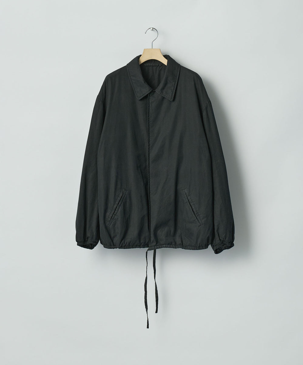 ssstein / シュタイン】COTTON RAYON VINTAGE COACH JACKET - BLACK