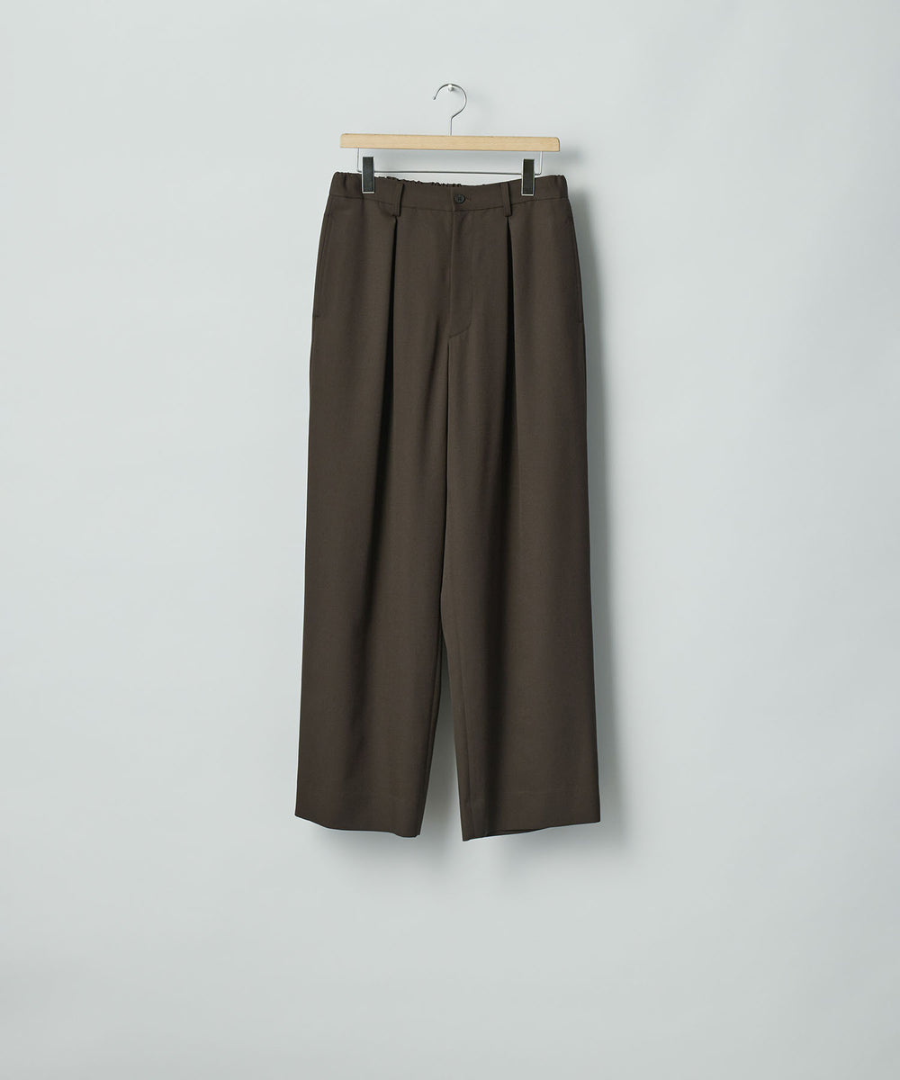 stein TWO TUCK WIDE TROUSERS BR.KHAKI Stein SSSTEIN /Stein TWO