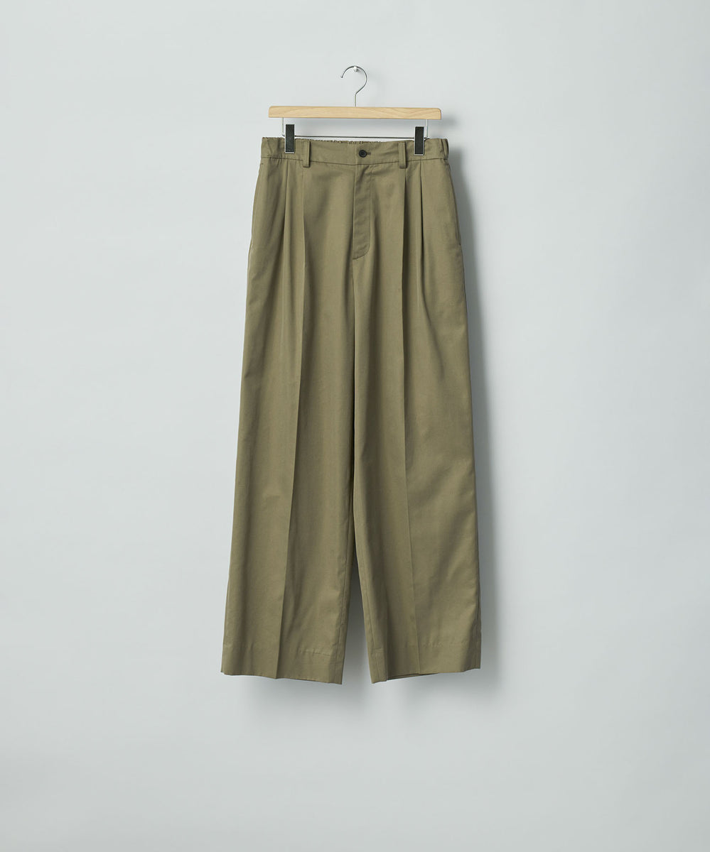 ミュージシャン HEAVY COTTON STRT VARIUS ssstein VIS/LI BRIGHT TWILL WIDE EASY TROUSERS・DARK CHARCOAL - tity