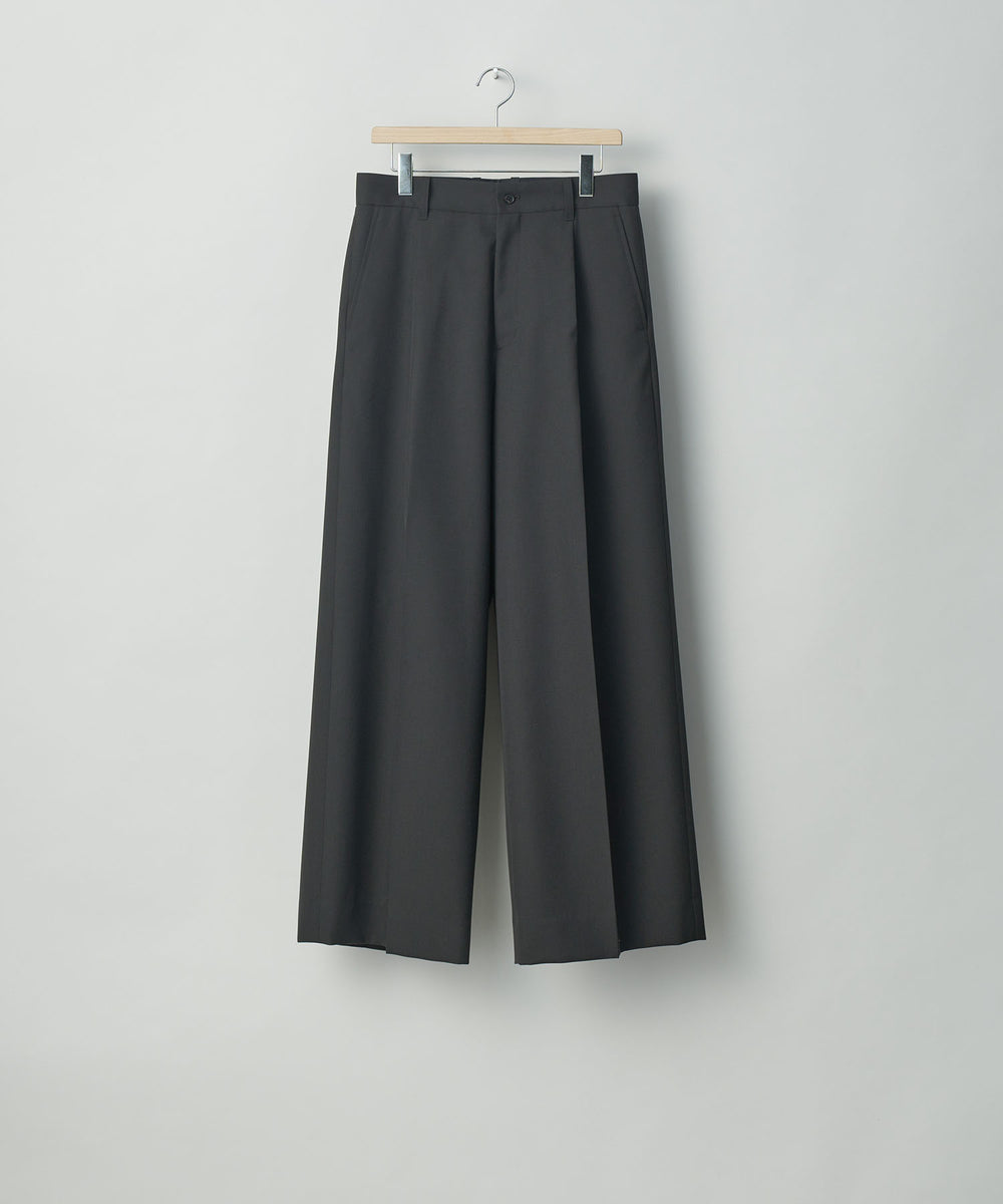 Stein EXTRA WIDE TROUSERS Dark charcoal - スラックス