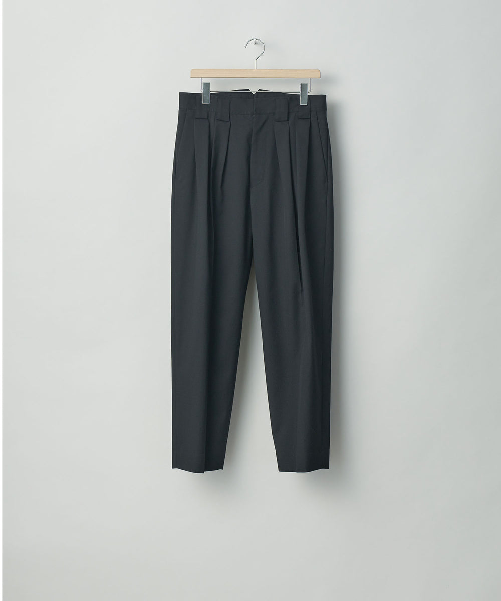 【stein / シュタイン】DOUBLE WIDE TROUSERS - BLACK | 公式通販サイト session(セッション)