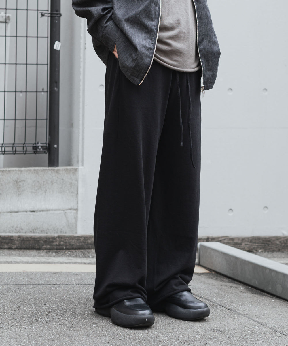 VEIN 】FINE TERRY EASY WIDE TROUSERS - BLACK | 公式通販サイト