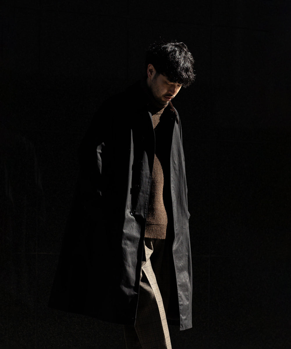 その他 INTERIM / HYPER BIG OILED CLOTH 4PK FLAP COAT INTÉRIM】HYPER BIG OILED CLOTH SINGLE RANGE 4PK FLAP COAT - BLACK