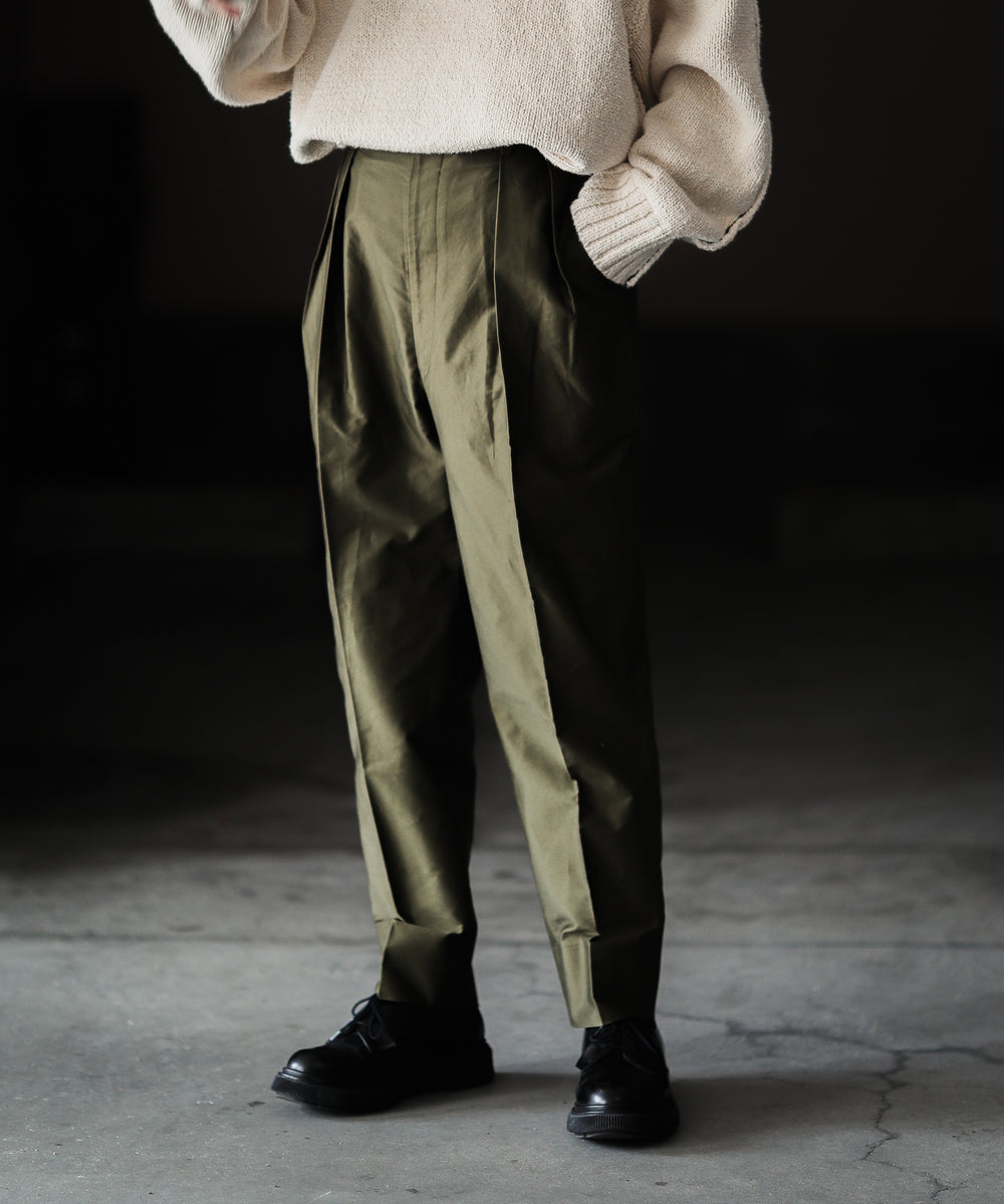 INTÉRIM】LOOSELY TWIST MOLESKIN 2-TUCK WIDE TAPERED SLACKS | 公式通販サイト  session(セッション)