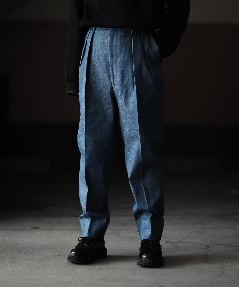 INTERIM DENIM 2-TUCK SLACKS | gulatilaw.com