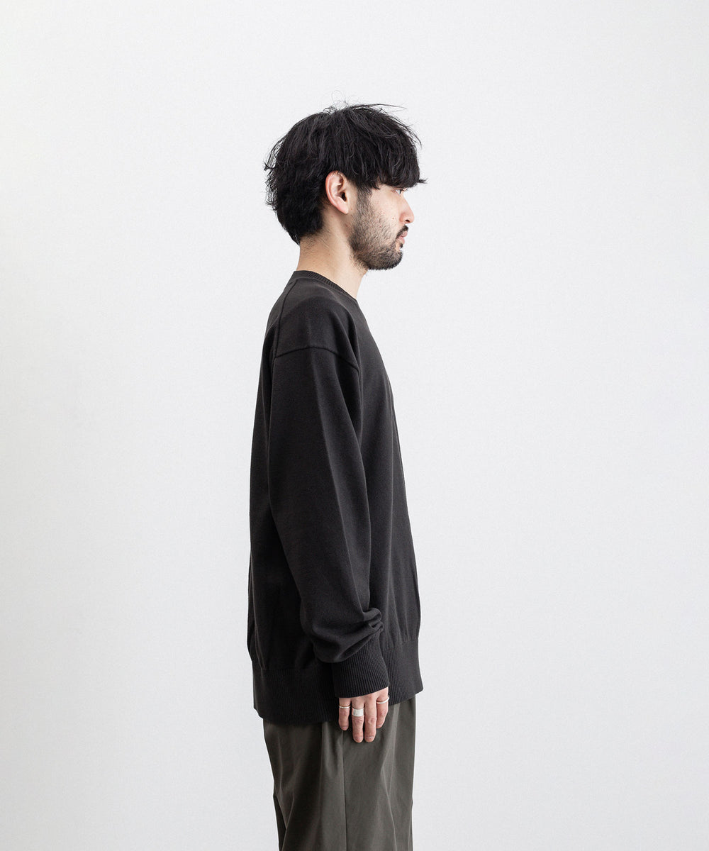 stein / シュタイン】COTTON CASHMERE KNIT LS - DARK CHARCOAL | 公式