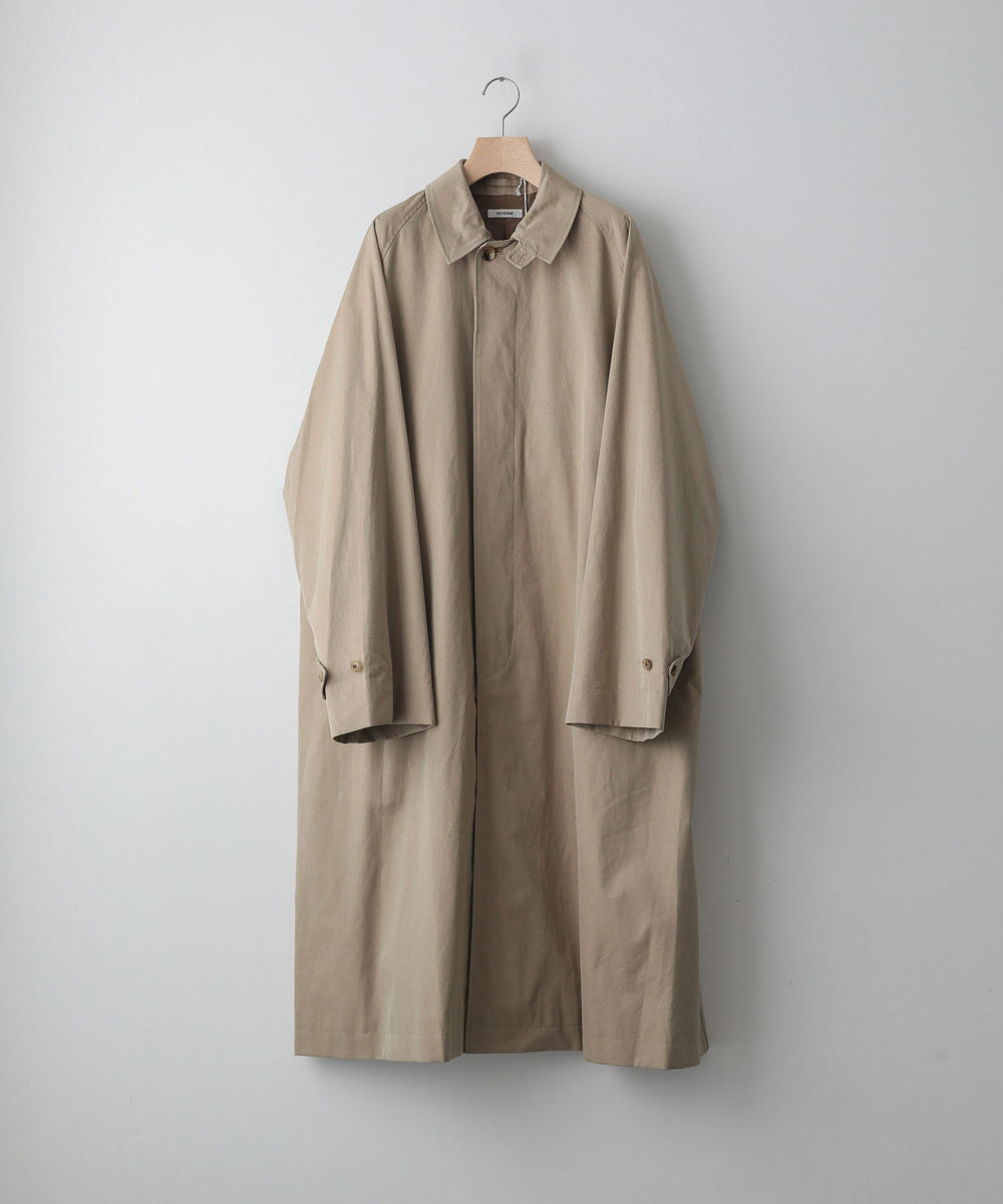 INTÉRIM / インテリム】HYPER BIG GIZA GABERDINE SINGLE RAGLAN COAT - BEIGE |  公式通販サイト session(セッション)