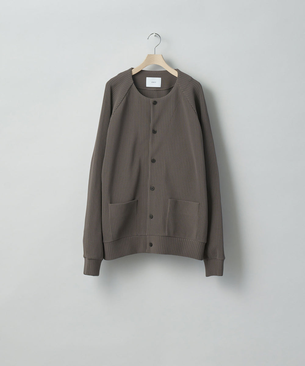 stein 21ss PLEATED KNIT CARDIGAN GREIGE - カーディガン