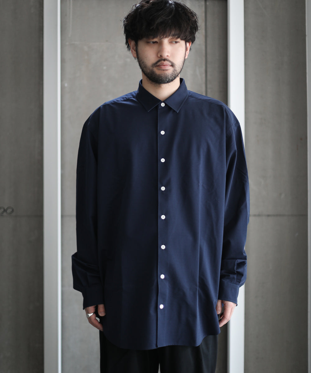 【KANEMASA】ROYAL OX DRESS KNIT SHIRT LOOSE FIT - NAVY