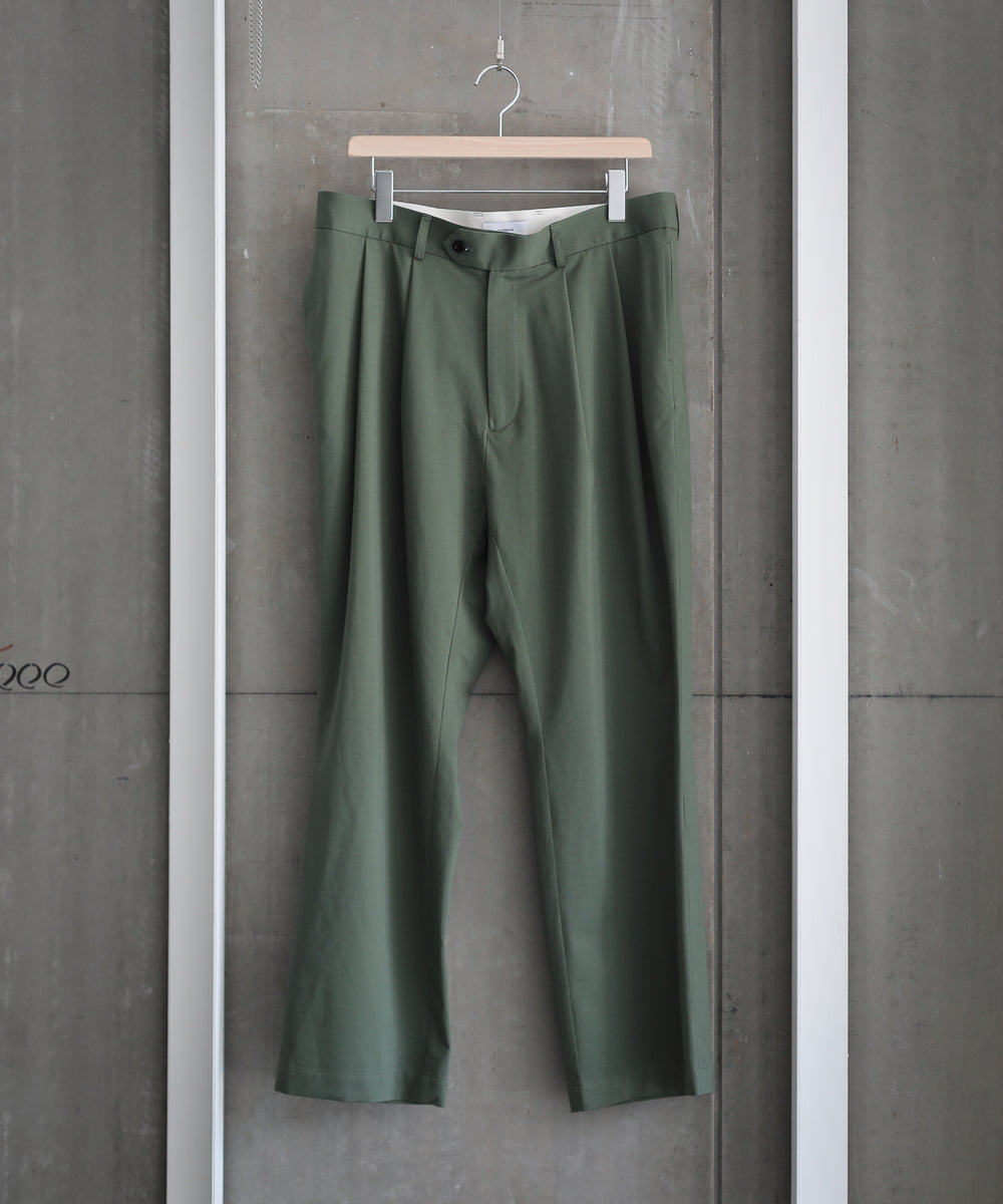 KANEMASA】TYPEWRITER KNIT TECHNO SLACKS - GREEN – session