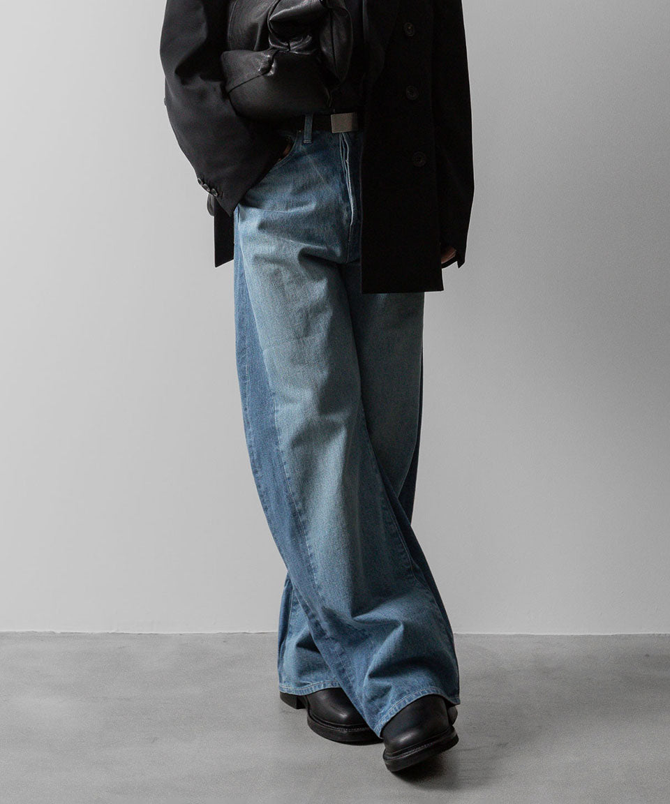ssstein | DEFORMATION WIDE DENIM JEANS