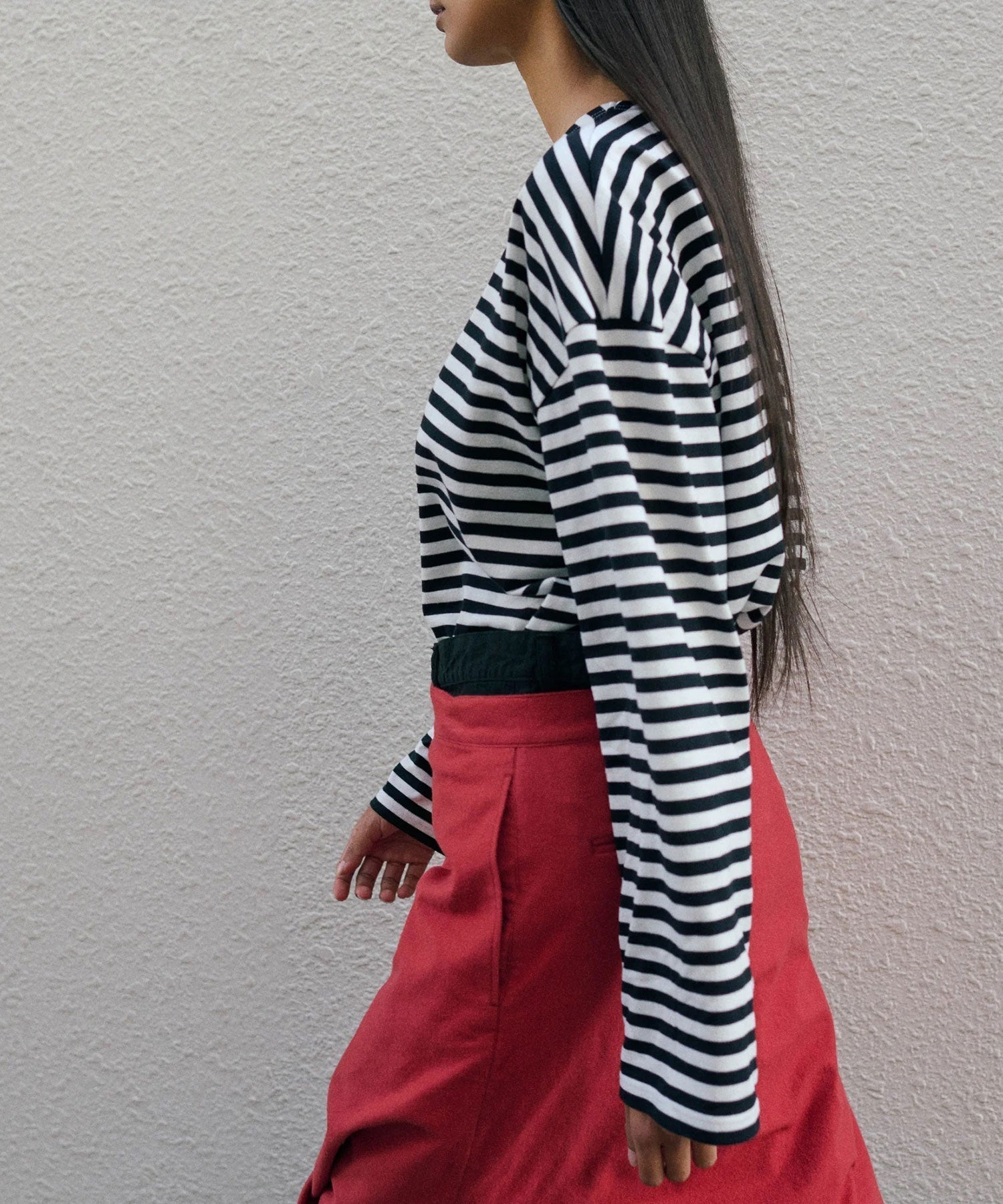INTÉRIM/インテリム】REVERSE WAVE L/S HIGH GAGE SWEAT SHIRT - D