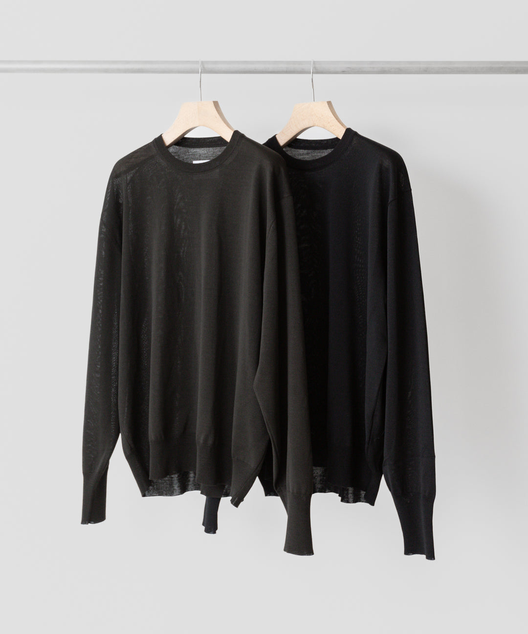 ssstein | WOOL SILK KNIT CREW NECK