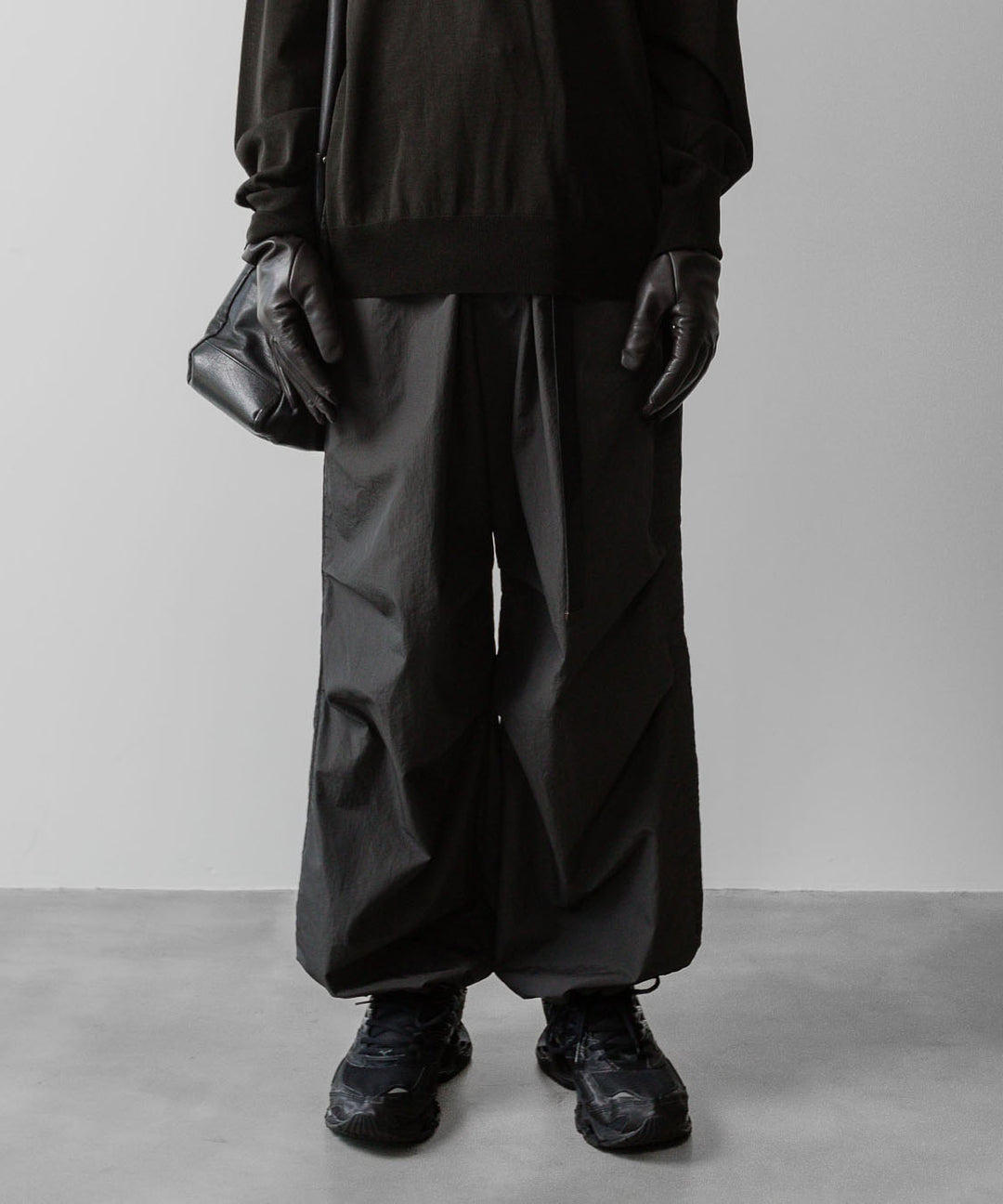 ssstein | NYLON TWILL CARGO EASY TROUSERS