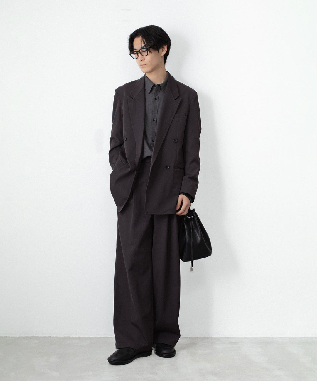 ATTACHMENT アタッチメントのPE/CO/LI DRY TWILL DOUBLE-BREASTED JKT - BLACKの公式通販サイトsession福岡セレクトショップ