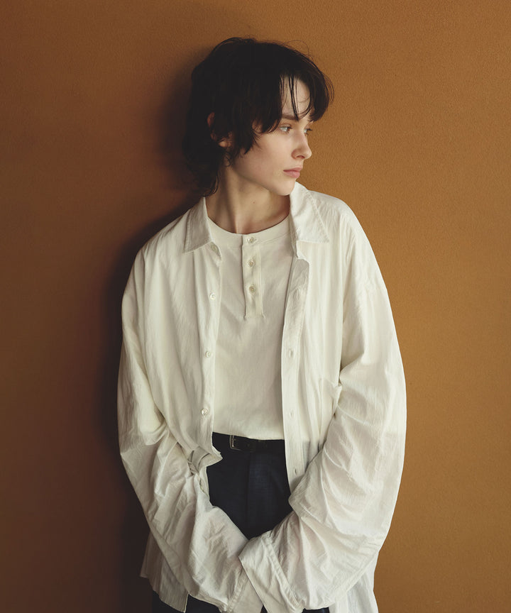 【KANEMASA PHIL.】24ss カネマサフィル 46G ARTISAN JERSEY SHIRT - WHITE sessionセッション福岡セレクトショップ 公式通販サイト