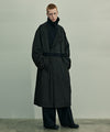 【stein】DOUBLE LAPELED DOUBLE BREASTED COAT - GINGHAM × BLACK