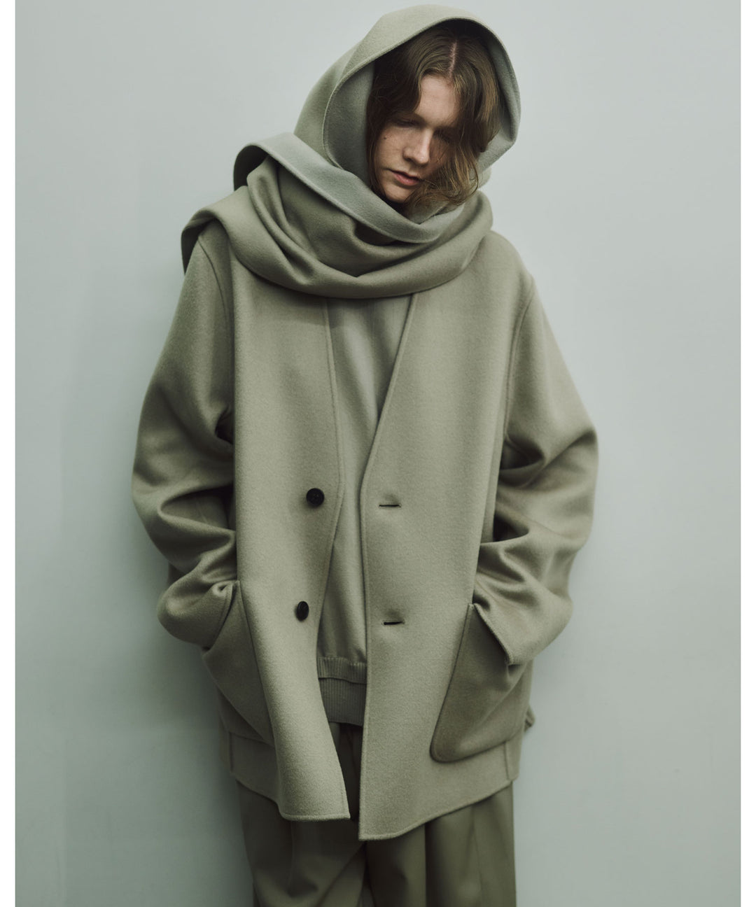 ssstein(シュタイン)のWOOL CASHMERE BEAVER REVERSIBLE STOLE JACKET - TAUPE GREYの公式通販サイトsession福岡セレクトショップ