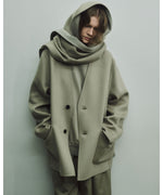 画像をギャラリービューアに読み込む, ssstein(シュタイン)のWOOL CASHMERE BEAVER REVERSIBLE STOLE JACKET - TAUPE GREYの公式通販サイトsession福岡セレクトショップ
