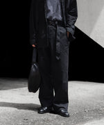 画像をギャラリービューアに読み込む, INTÉRIM インテリムのBLACK SURFAR GARMENT DYE BELTED FRENCH ARMY MIL BAGGY TROUSERのBLACK公式通販サイトsession福岡セレクトショップ
