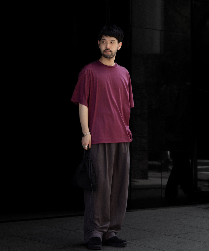 KANEMASA PHIL. カネマサフィル 36G WOOL S/S TEEのWINE RED 公式通販サイトsession福岡セレクトショップ 