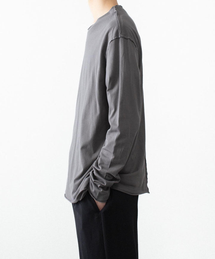 ATTACHMENT アタッチメントの80/2 PIMA CO JERSEY SLIM FIT LAYERED L/S TEE - D.GRAYの公式通販サイトsession福岡セレクトショップ