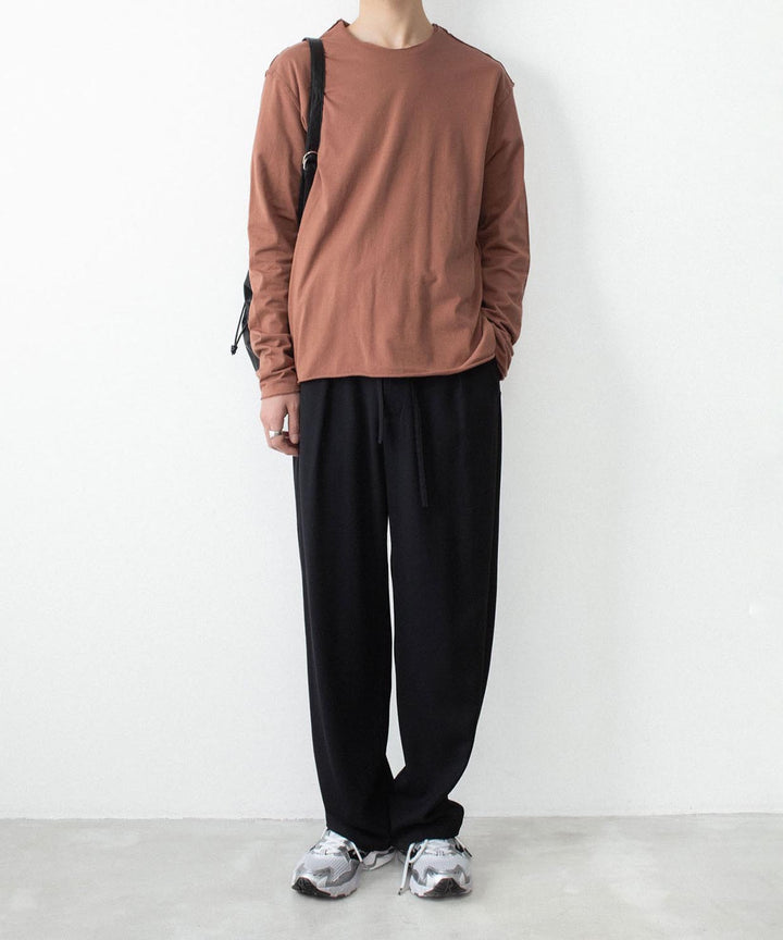 ATTACHMENT アタッチメントの80/2 PIMA CO JERSEY SLIM FIT LAYERED L/S TEE - D.GRAYの公式通販サイトsession福岡セレクトショップ