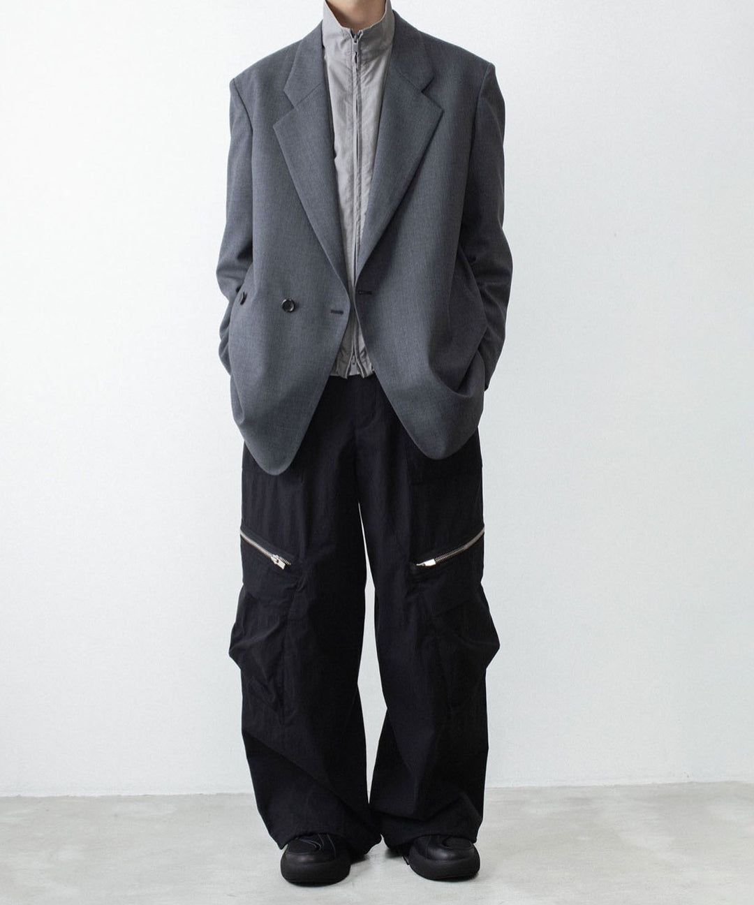 【 VEIN 】PIGMENT DYED NY WEATHER TRACK JKT - L.GRAY