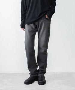 ATTACHMENT /アタッチメント】13OZ DENIM STRAIGHT JEANS - BLACK