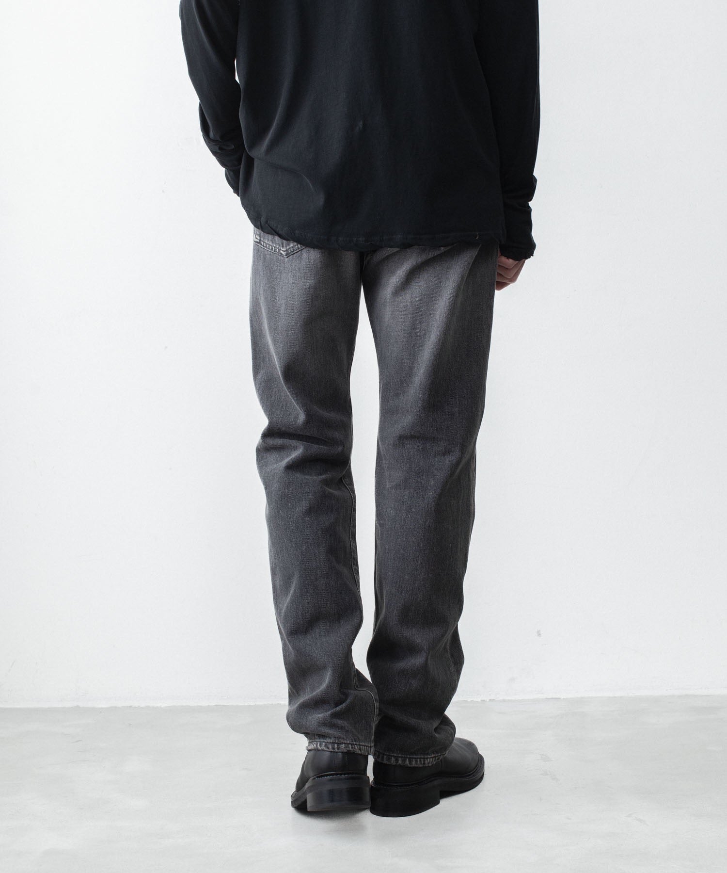 ATTACHMENT /アタッチメント】13OZ DENIM STRAIGHT JEANS - BLACK