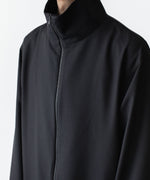 画像をギャラリービューアに読み込む, ato(アトウ)のRECYCLE POLYESTER STAND COLLAR COAT - BLACKの公式通販サイトsession福岡セレクトショップ
