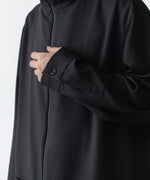 画像をギャラリービューアに読み込む, ato(アトウ)のRECYCLE POLYESTER STAND COLLAR COAT - BLACKの公式通販サイトsession福岡セレクトショップ
