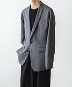 画像をギャラリービューアに読み込む, ato(アトウ)の2 BUTTON NEW RECYCLE POLYESTER JACKET - TOP GREYの公式通販サイトsession福岡セレクトショップ
