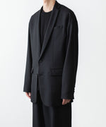 画像をギャラリービューアに読み込む, ato(アトウ)の2 BUTTON NEW RECYCLE POLYESTER JACKET - BLACKの公式通販サイトsession福岡セレクトショップ
