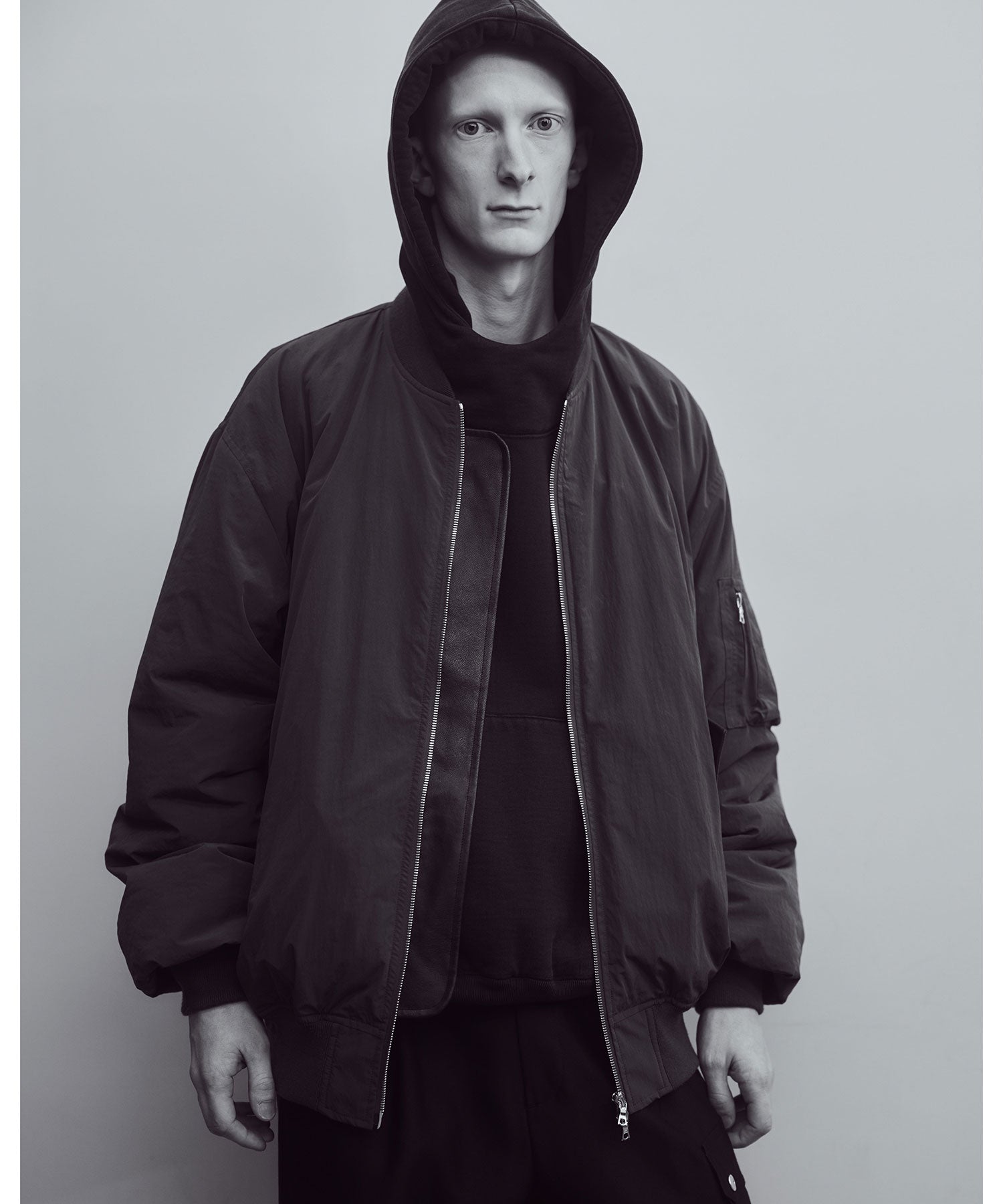 ssstein(シュタイン)のWINDPROOF NYLON OVERSIZED FLIGHT JACKET - BLACKの公式通販サイトsession福岡セレクトショップ