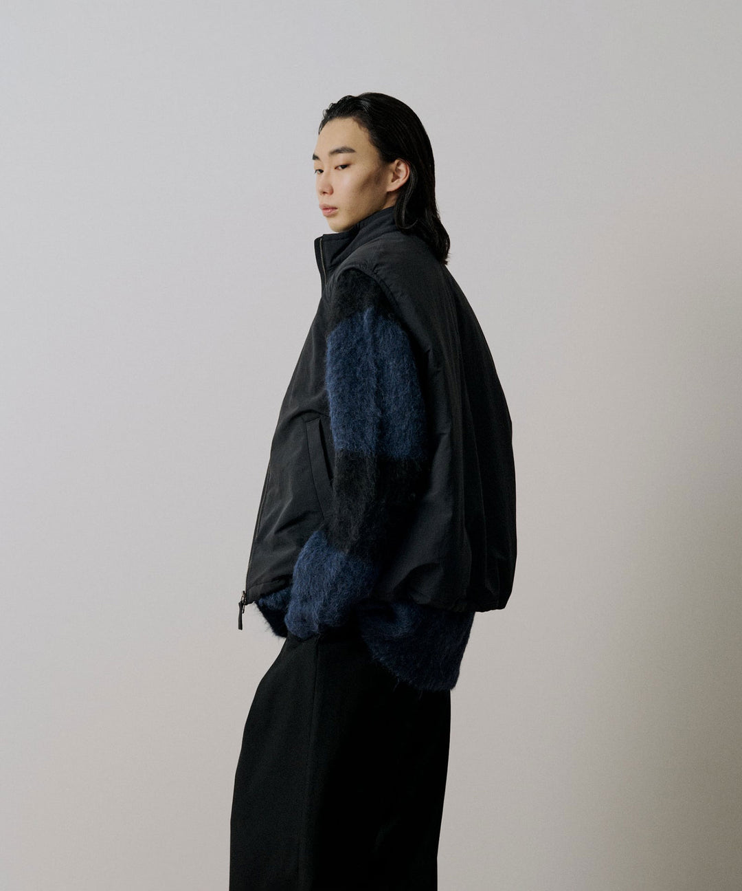 UJOH ウジョーのW ZIP VESTのBLACK 公式通販サイトsession福岡セレクトショップ