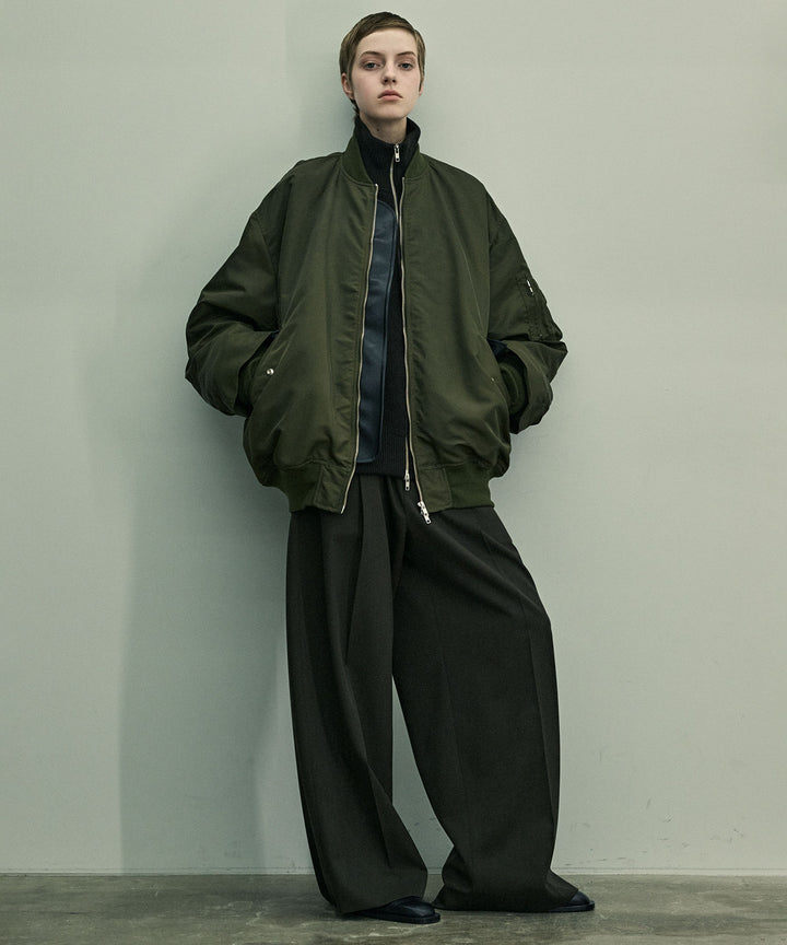 【stein】EXTRA WIDE TROUSERS - MILITARY KHAKI