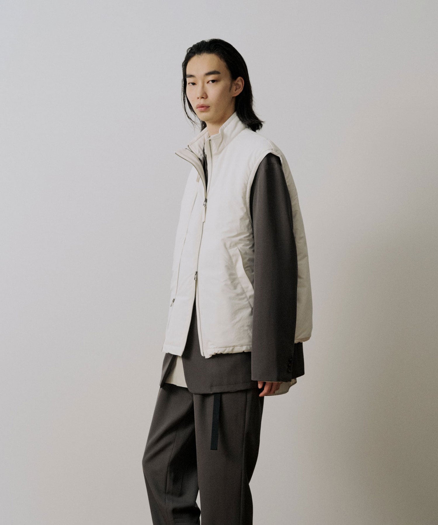 【新品】HAU(ハウ) inner warm vest cloud アイボリー CLASKA（クラスカ）｜ inner warm vest 