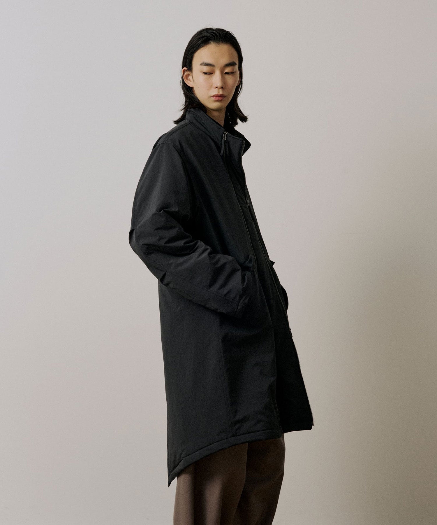 UJOH ウジョーのW ZIP FISH TAIL FIELD COATのBLACK公式通販サイトsession福岡セレクトショップ