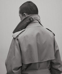 INTÉRIM/インテリム】HYPER BIG GIZA GABERDINE TRENCH COAT - BEIGE