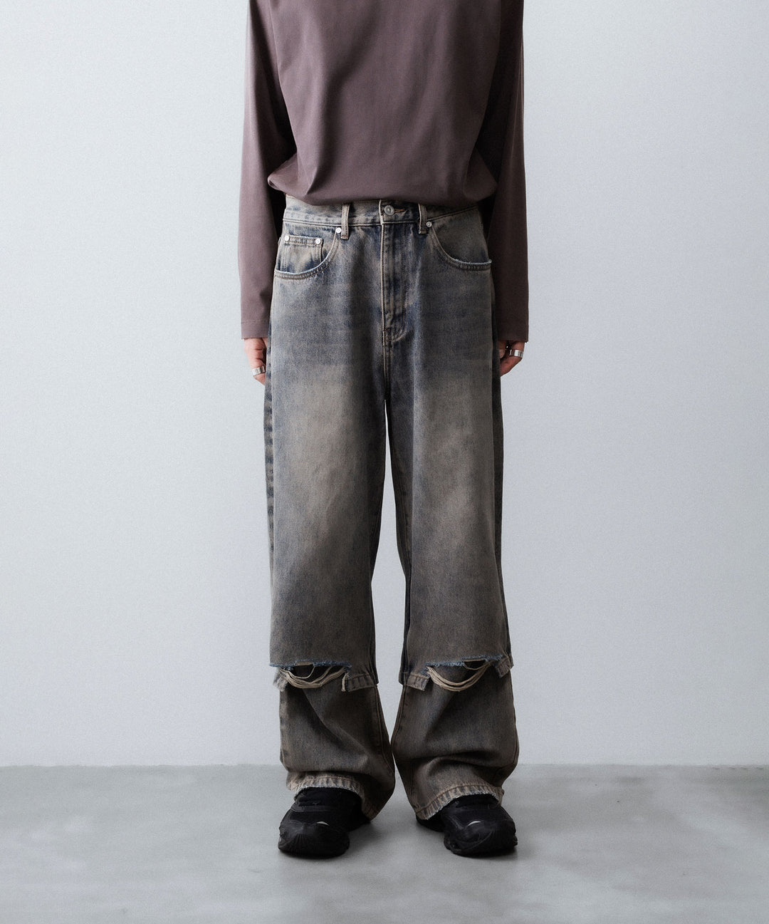 CODA コーダ GREY ACID WASH LAYERED HYBRID JEANSのGREY ACID WASH 公式通販サイトsession福岡セレクトショップ