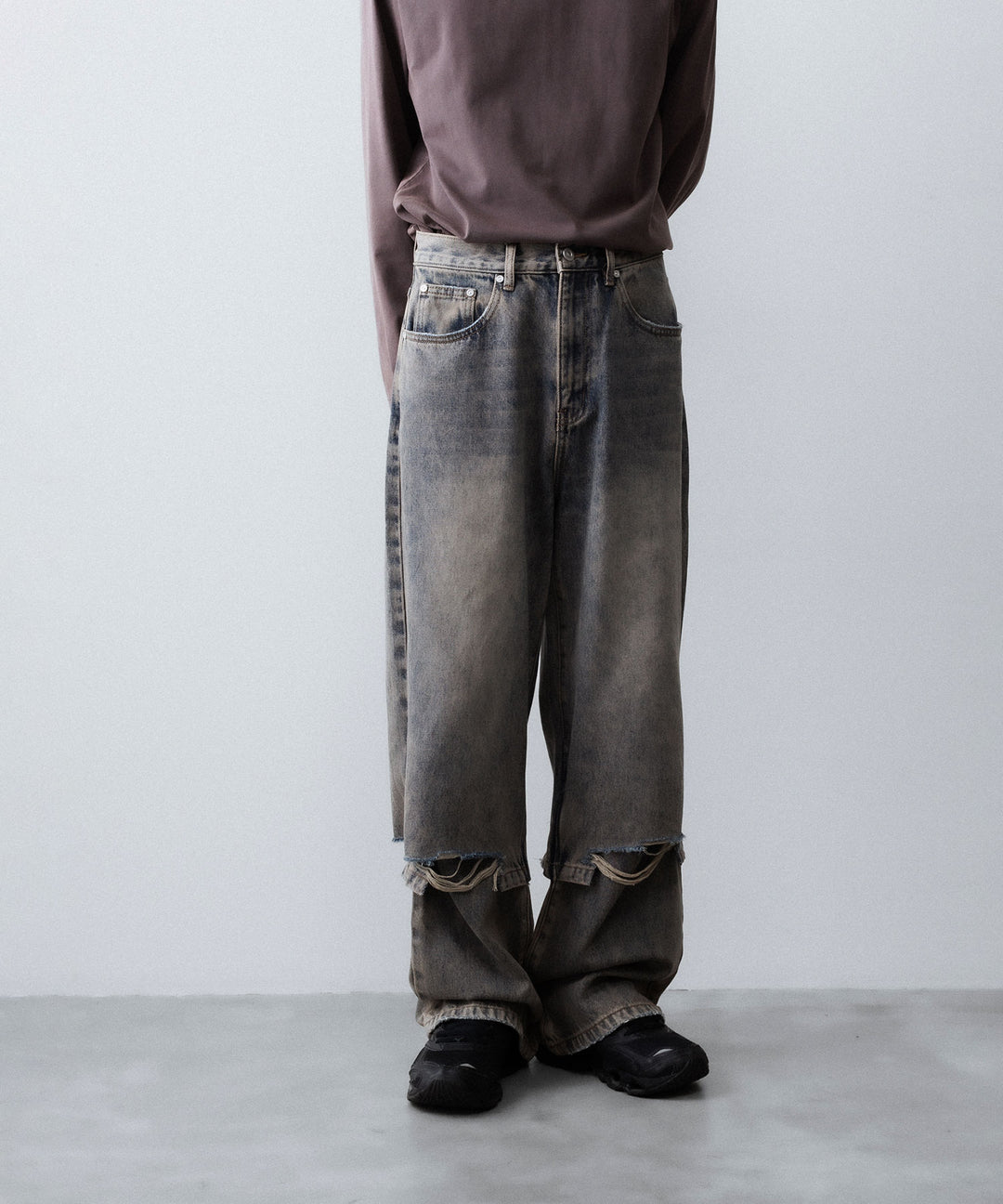 CODA コーダ GREY ACID WASH LAYERED HYBRID JEANSのGREY ACID WASH 公式通販サイトsession福岡セレクトショップ