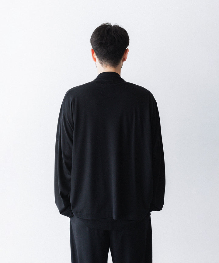 WWW - WRAPINKNOT wool wear ラッピンノットウールウェアのBUTTON-LESS CARDIGANのBLACK 公式通販サイトsession福岡セレクトショップ
