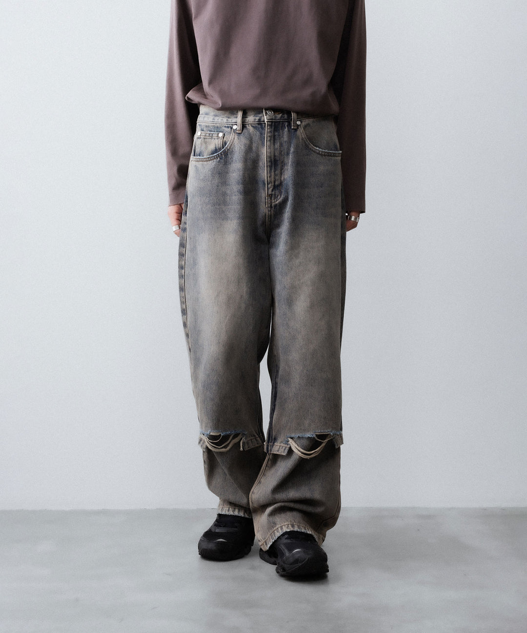CODA コーダ GREY ACID WASH LAYERED HYBRID JEANSのGREY ACID WASH 公式通販サイトsession福岡セレクトショップ