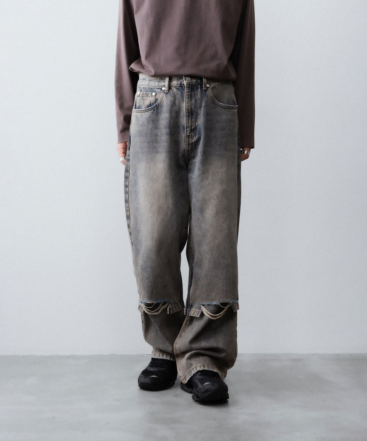 CODA コーダ GREY ACID WASH LAYERED HYBRID JEANSのGREY ACID WASH 公式通販サイトsession福岡セレクトショップ