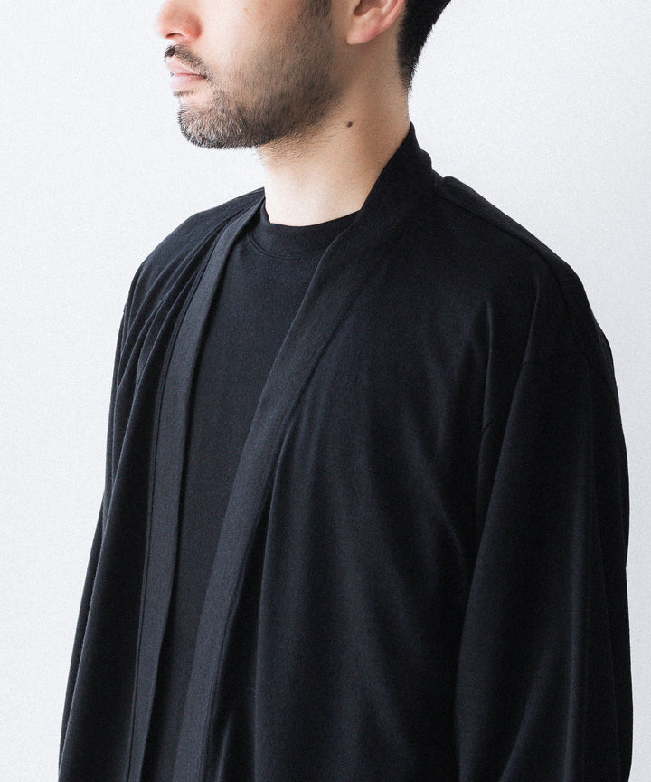 WWW - WRAPINKNOT wool wear ラッピンノットウールウェアのBUTTON-LESS CARDIGANのBLACK 公式通販サイトsession福岡セレクトショップ
