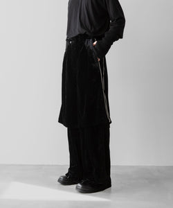 【SUBLATIONS】VELVET TRANSFORM EASY TRACK PANTS - BLACK