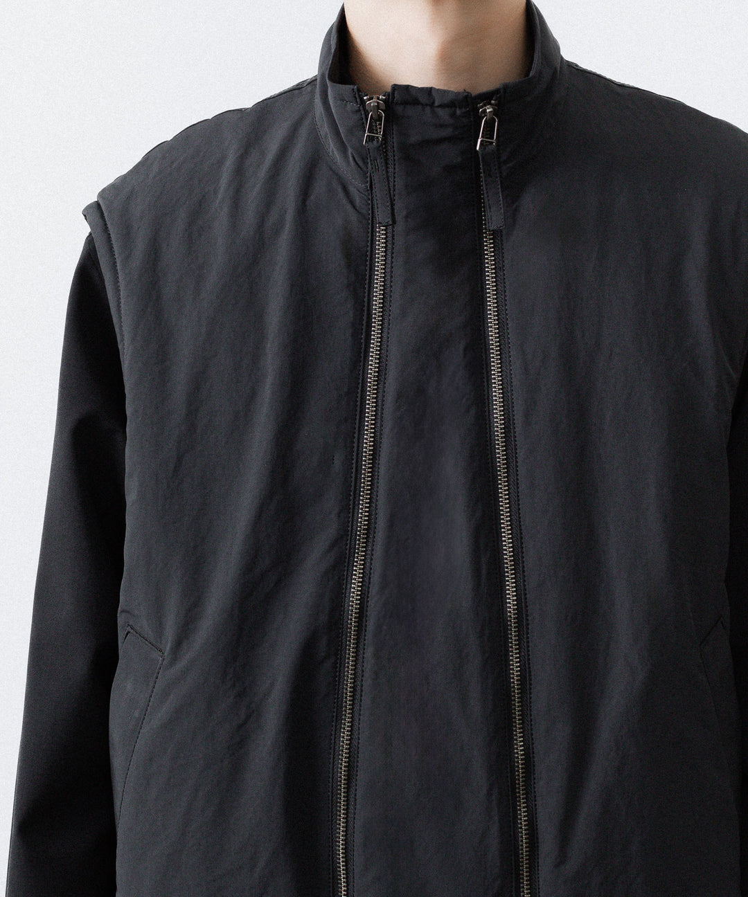 UJOH ウジョーのW ZIP VESTのBLACK 公式通販サイトsession福岡セレクトショップ