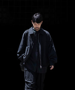 ssstein / シュタイン】RECYCLED NYLON OVERSIZED ZIP JACKET - BLACK